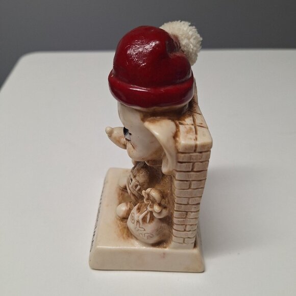 Russ Berrie & Co 1969 Merry Christmas Mouse Figurine Santa Hat Vintage - Picture 5 of 6